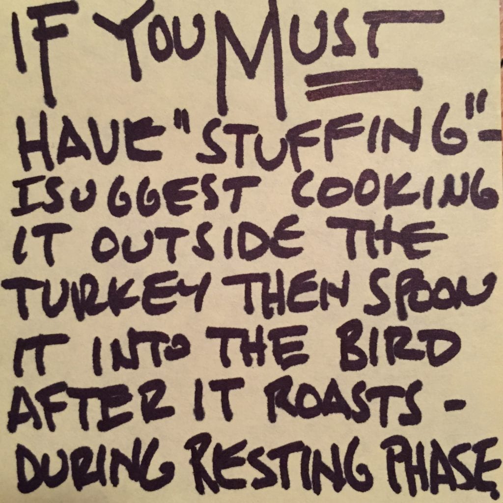 Stuffing Your Turkey: Just Don’t Do It