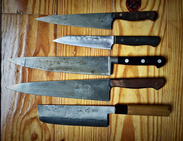 Knife-buying tips featuring Alton Brown's knife collection