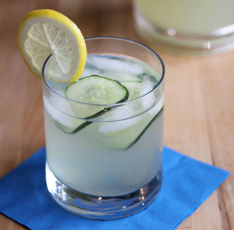 Alton Brown's Cucumber Lemonade Gin Punch Recipe