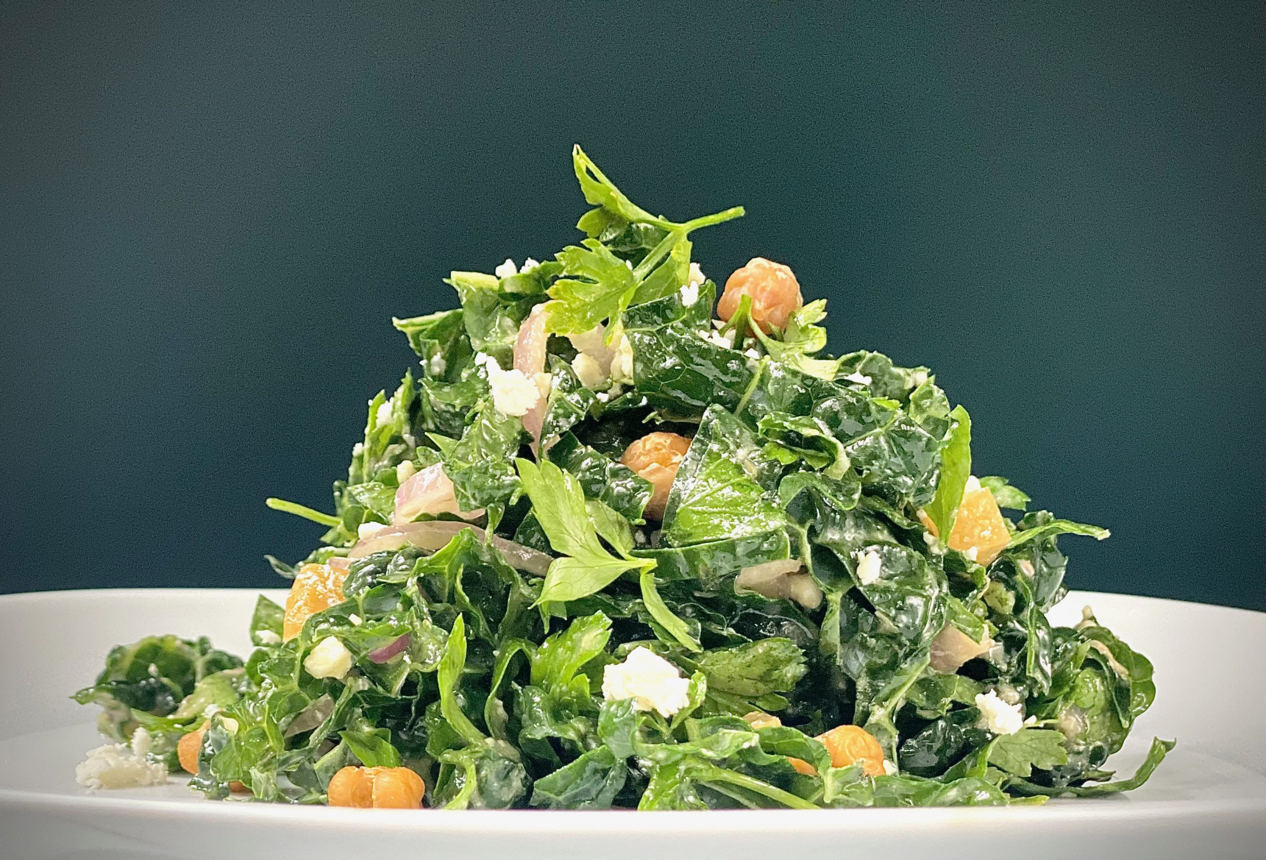 Kale Salad with Crunchy Chickpeas Recipe - Alton Brown