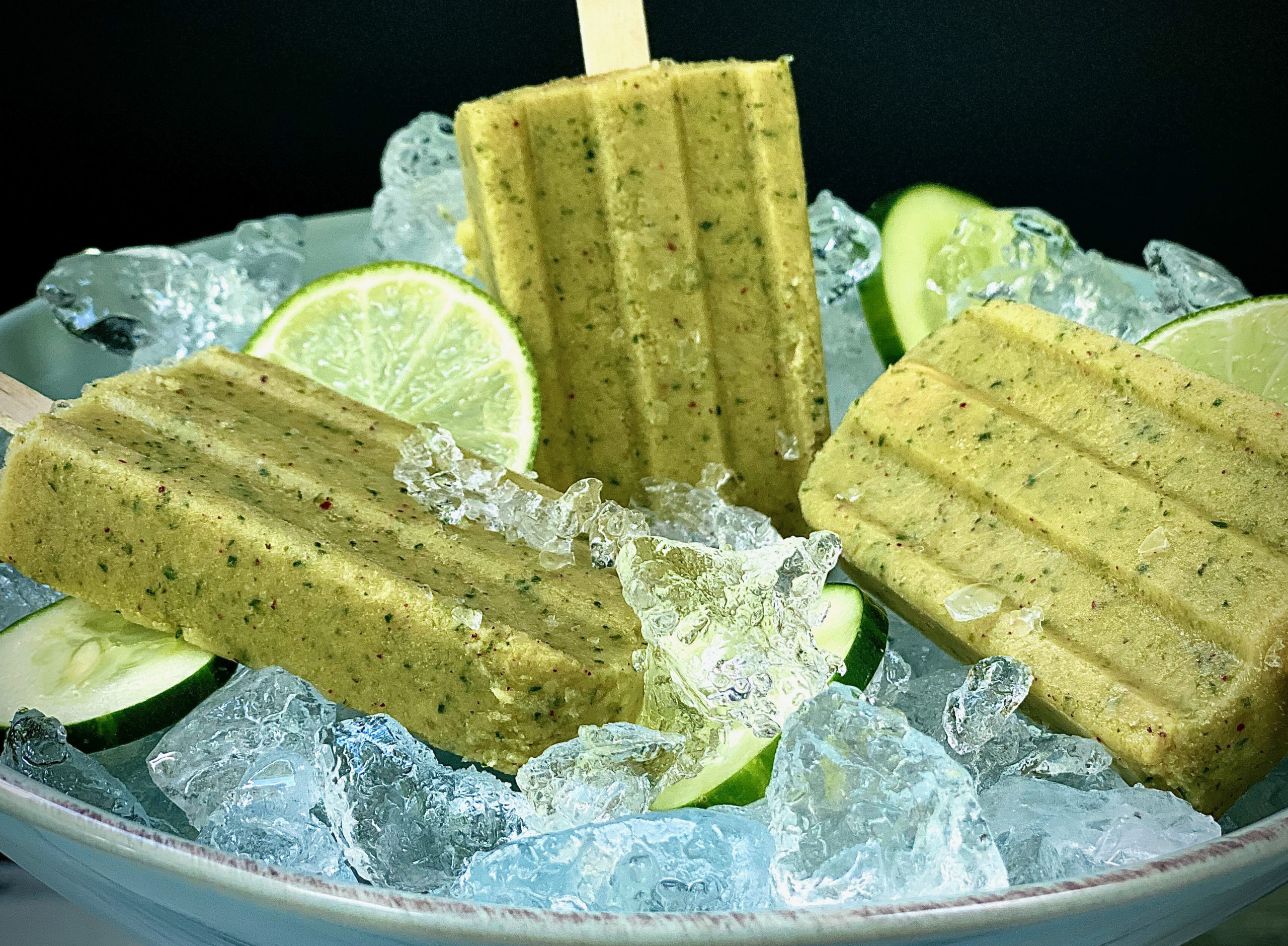 Cucumber Lime Yogurt Pops