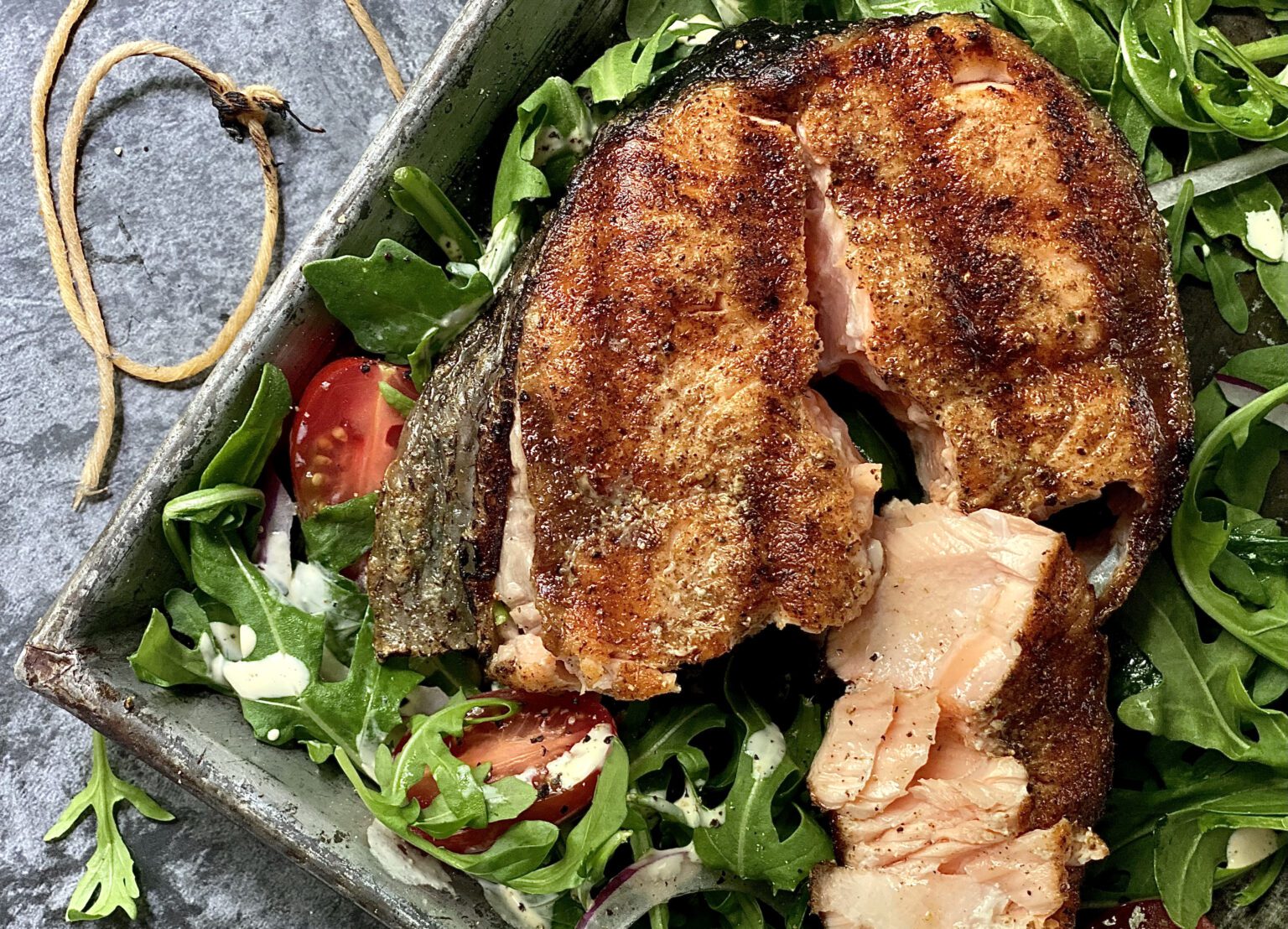 Simply Grilled Salmon Steaks Recipe Alton Brown