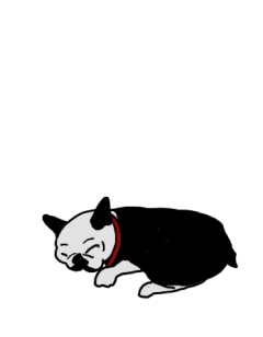 Animated Scabigail sleeping on the floor