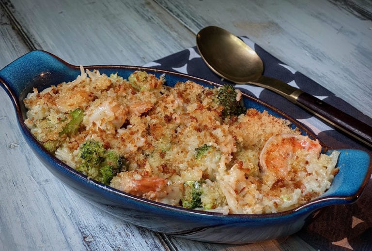 Garlic Shrimp Casserole Recipe | Alton Brown