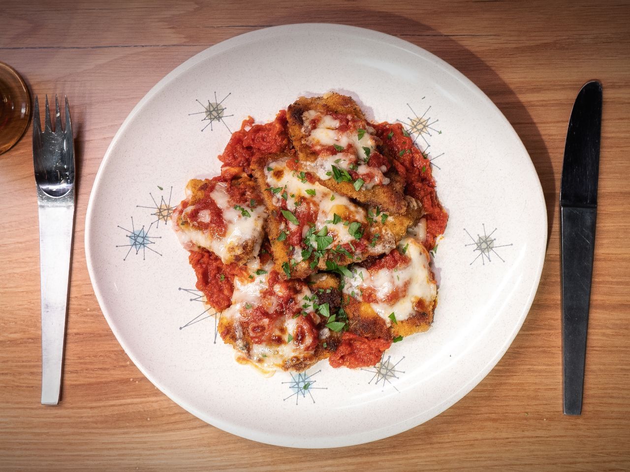 Chicken Parmesan from Alton Brown's Good Eats: The Return.