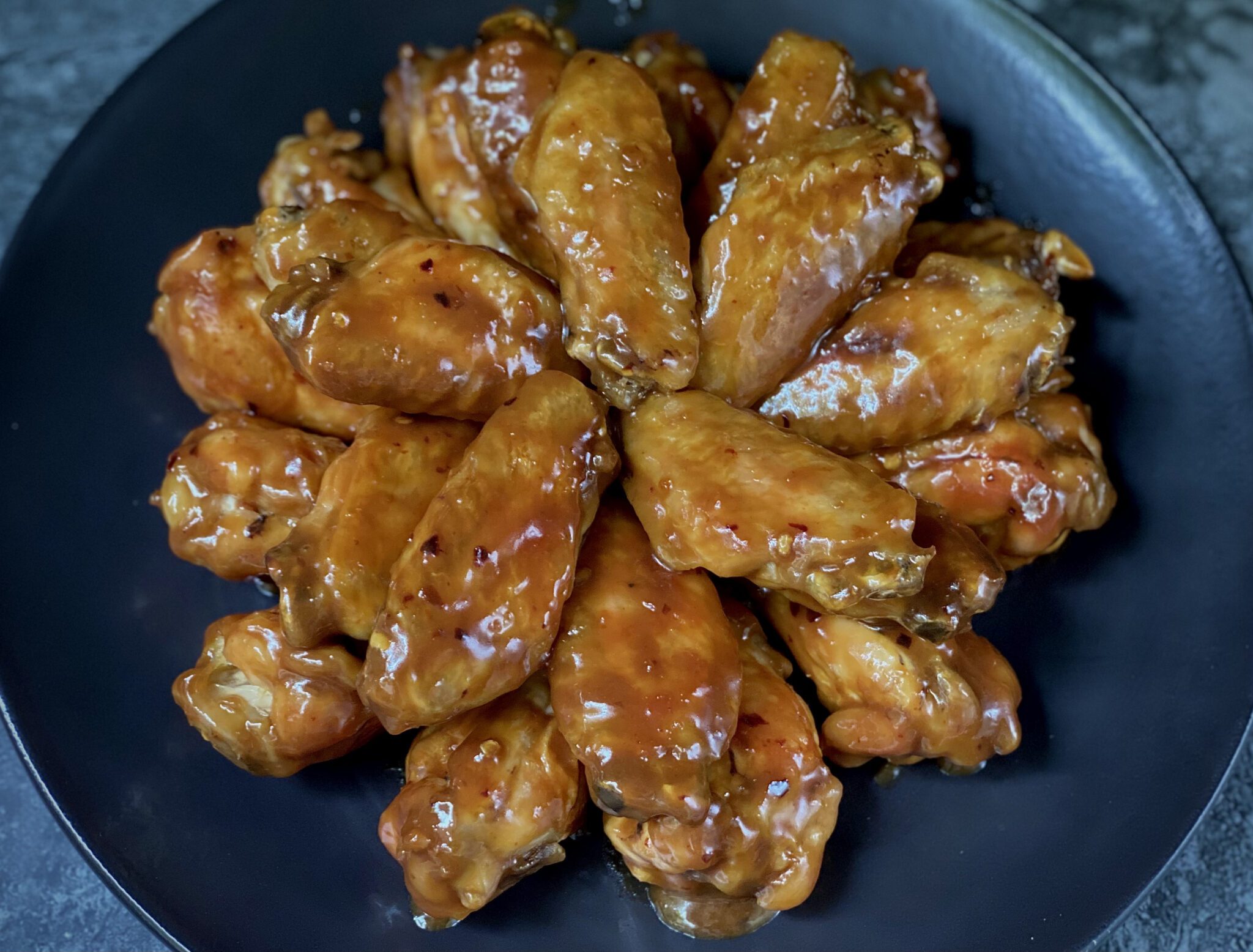 OrangeGlazed Chicken Wings Recipe Alton Brown