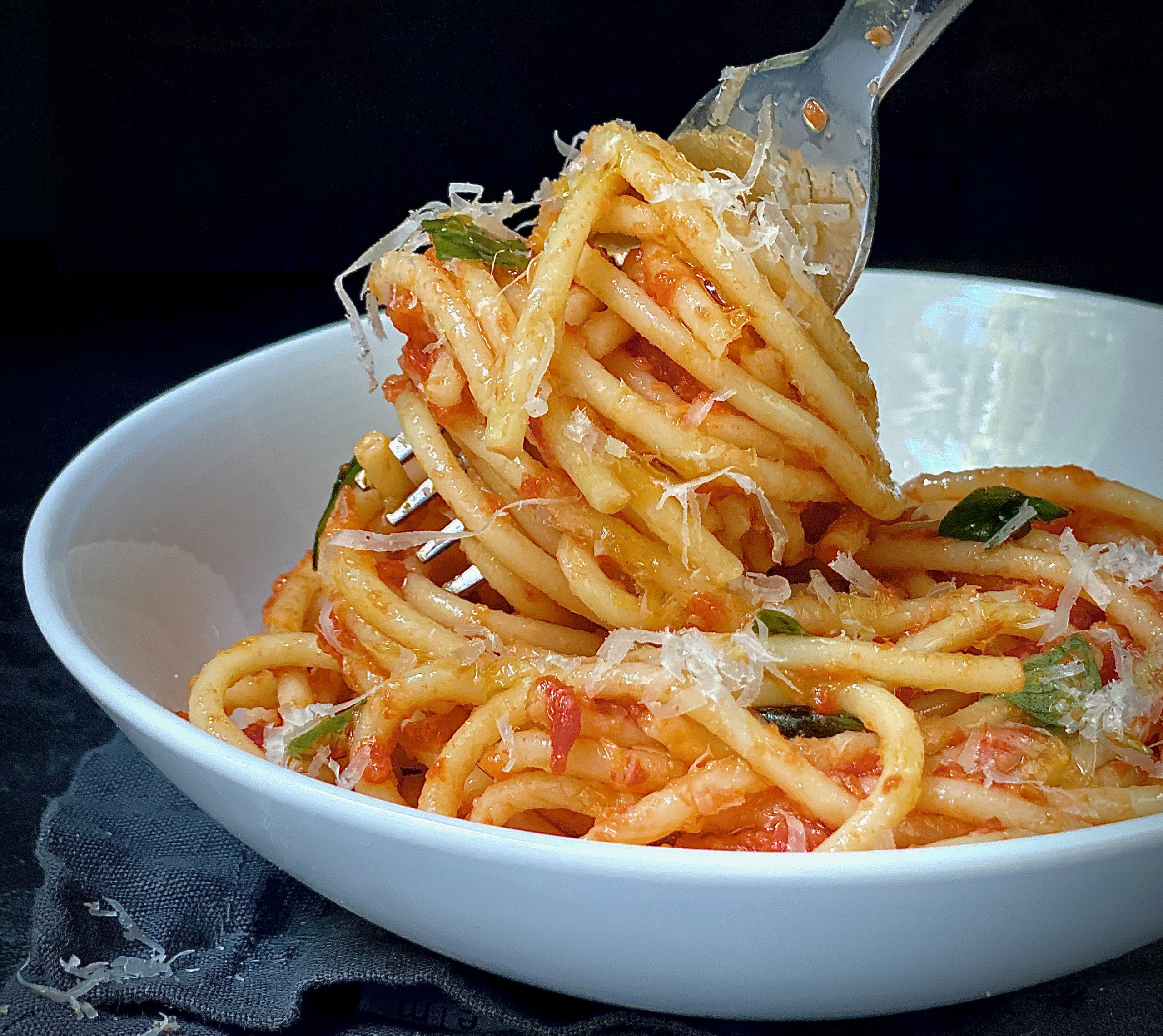 Weeknight Spaghetti with Garlic & Herb Oil Recipe - Alton Brown