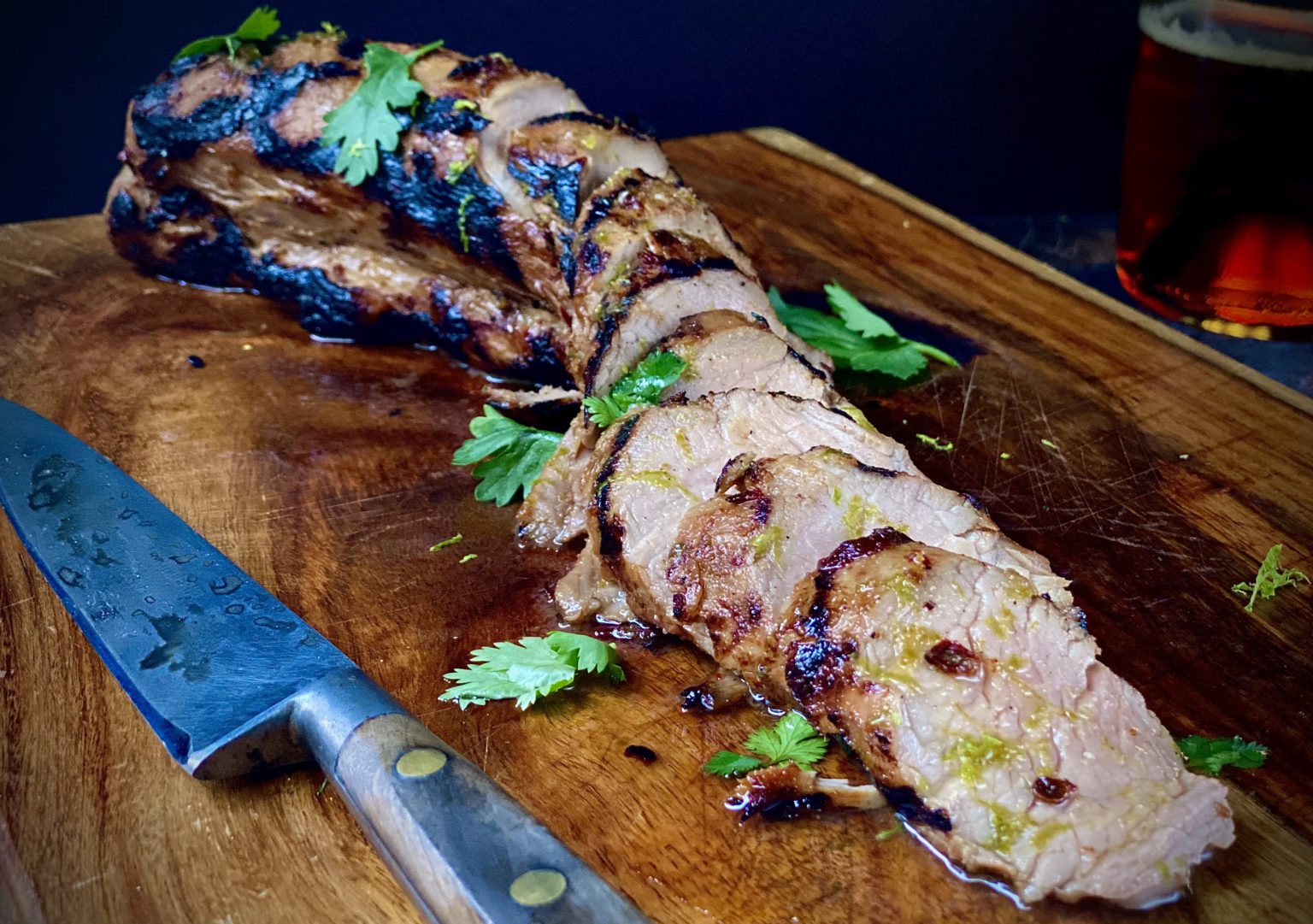 Grilled Pork Tenderloin with ChipotleLime Marinade Recipe Alton Brown