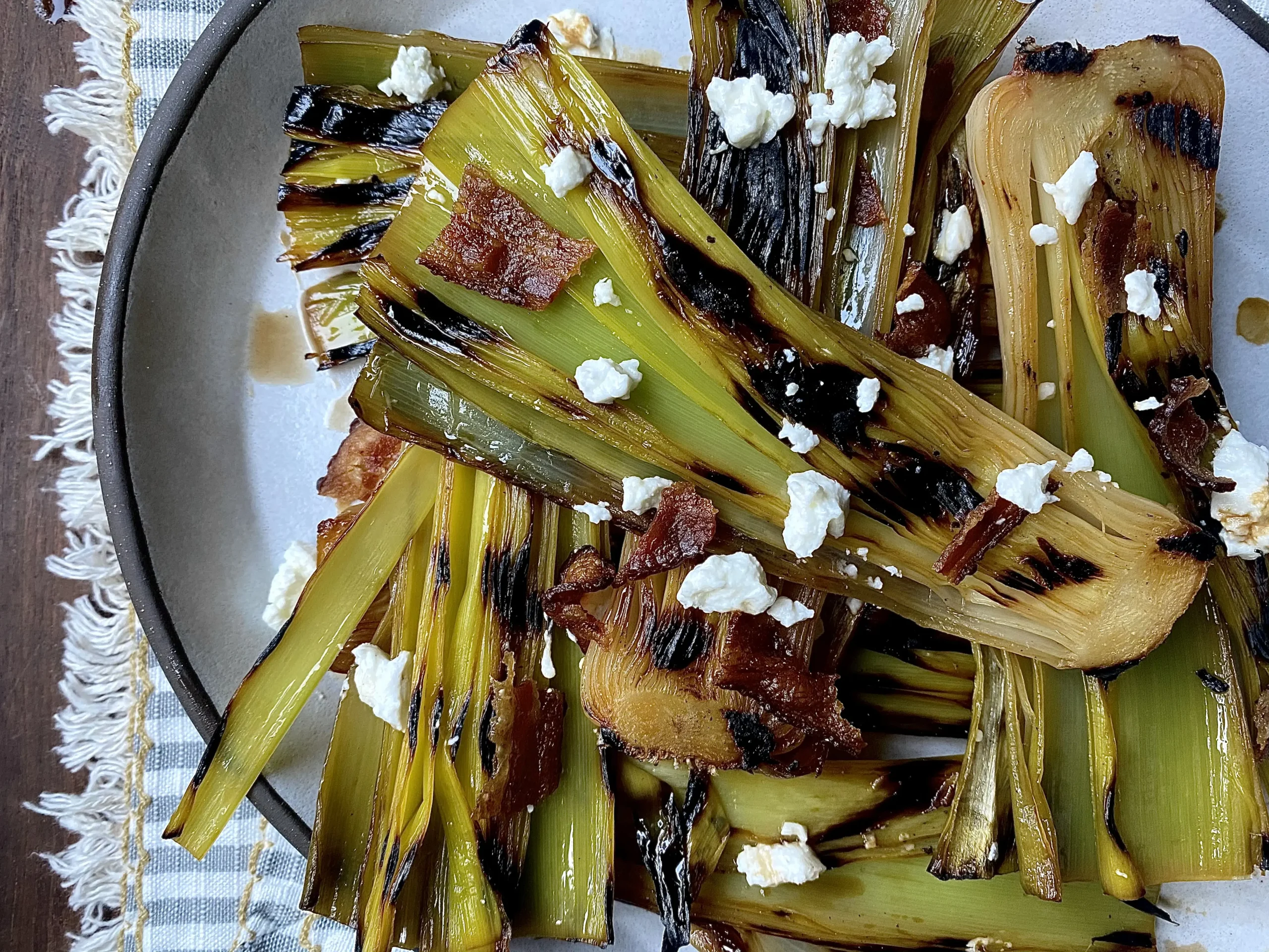 Grilled Braised Leeks