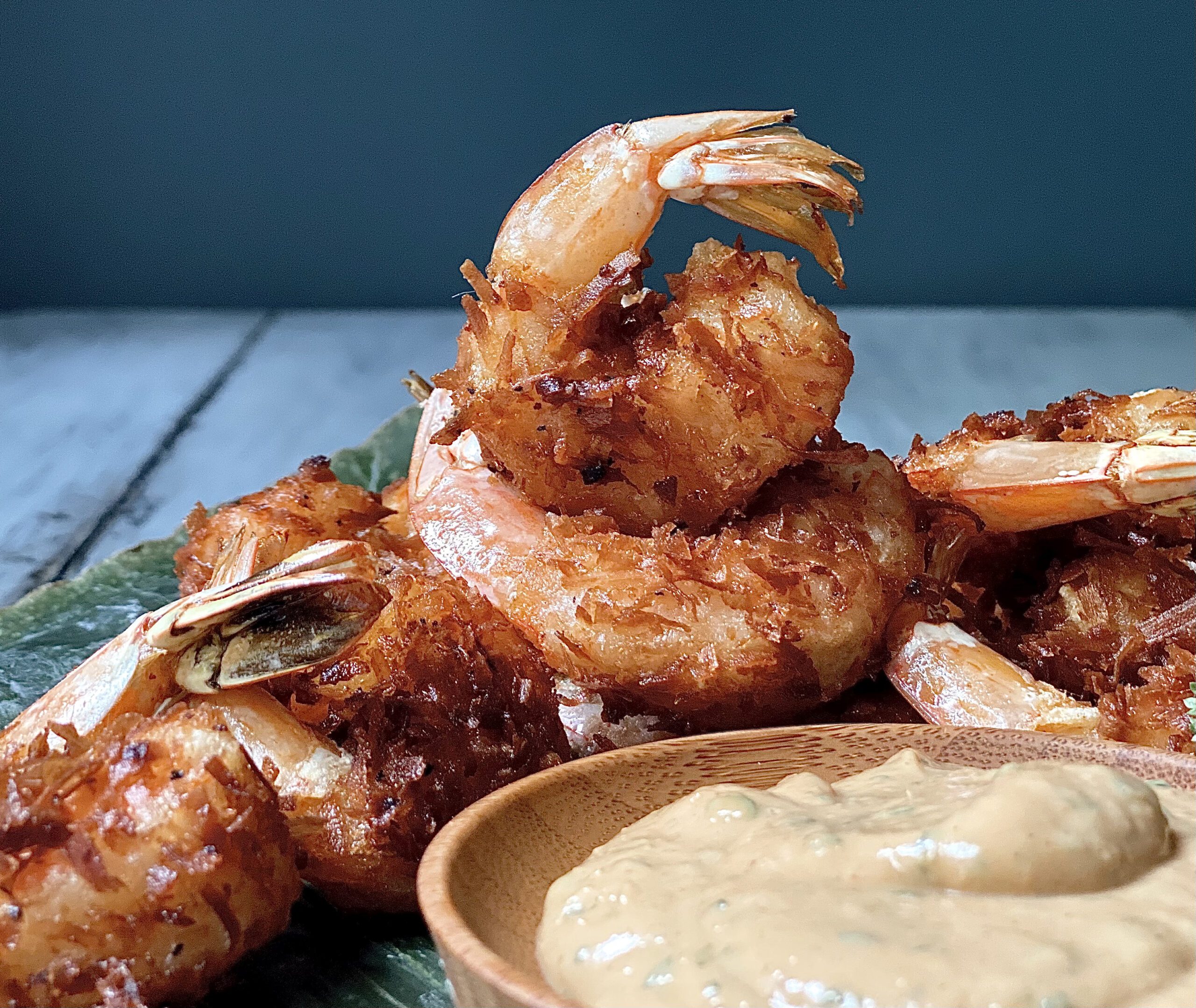 Coconut Shrimp with Peanut Sauce Alton Brown