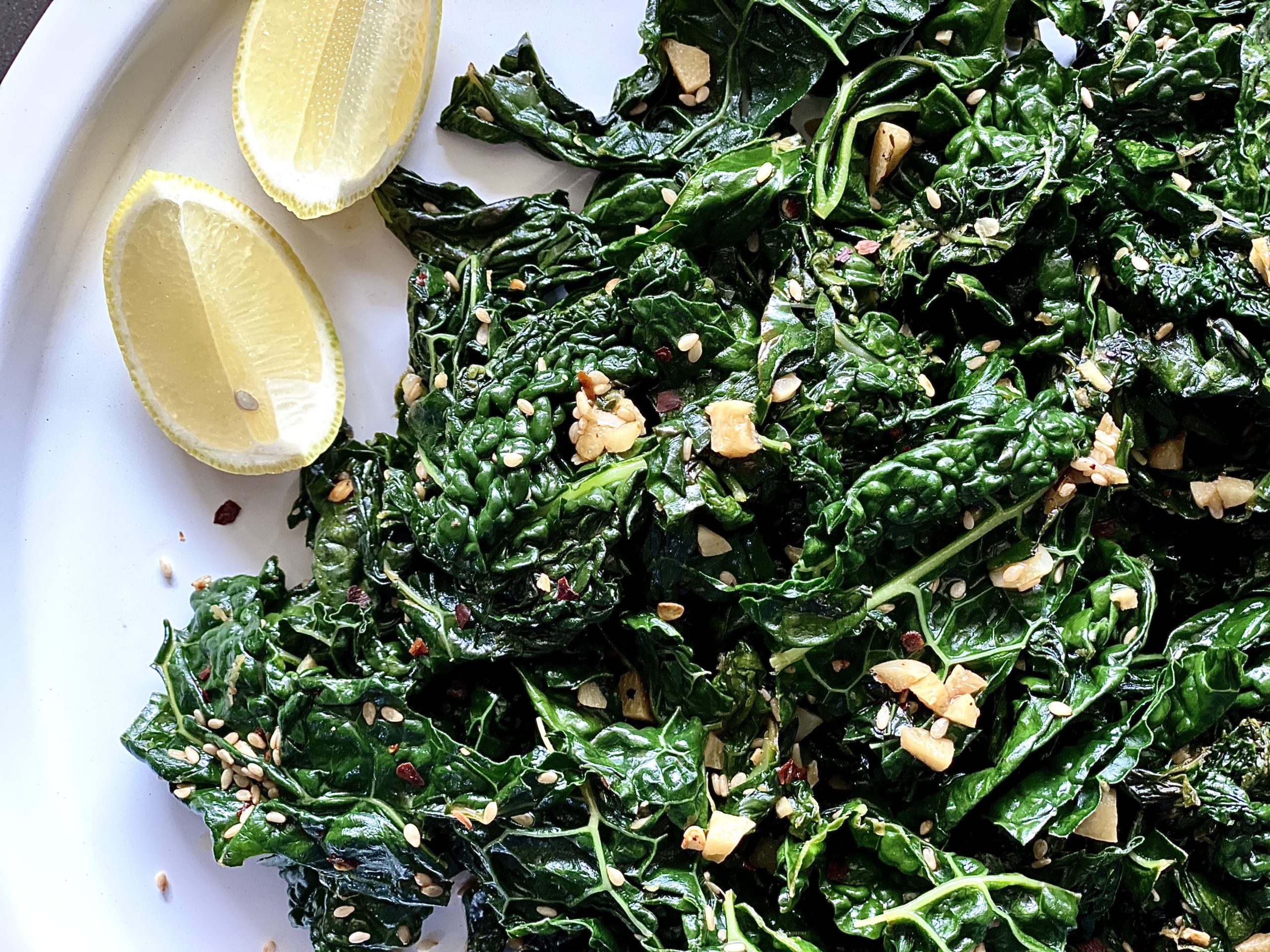 Lemon Sesame Glazed Greens Recipe | Alton Brown