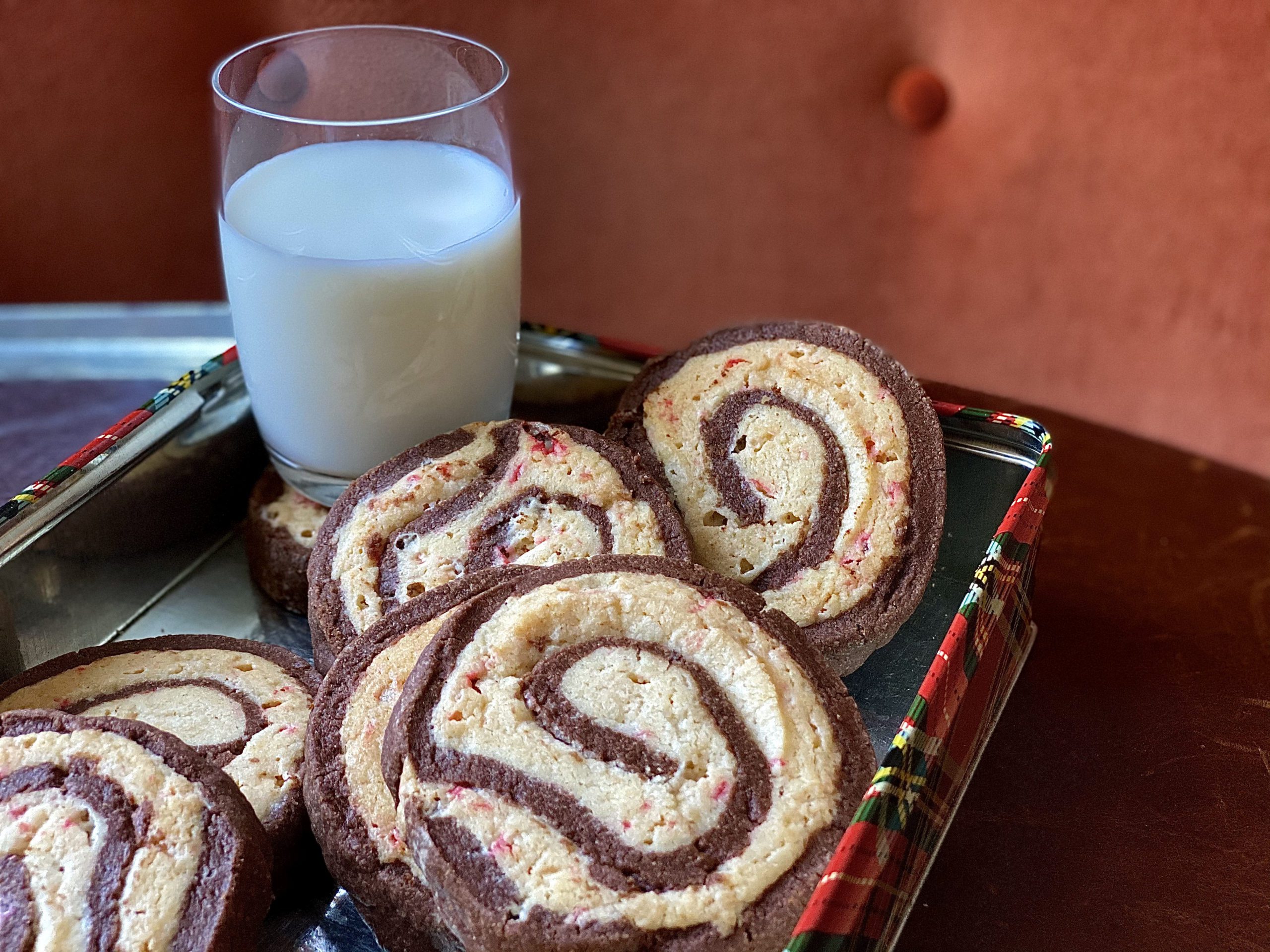 Chocolate Peppermint Pinwheel Cookies