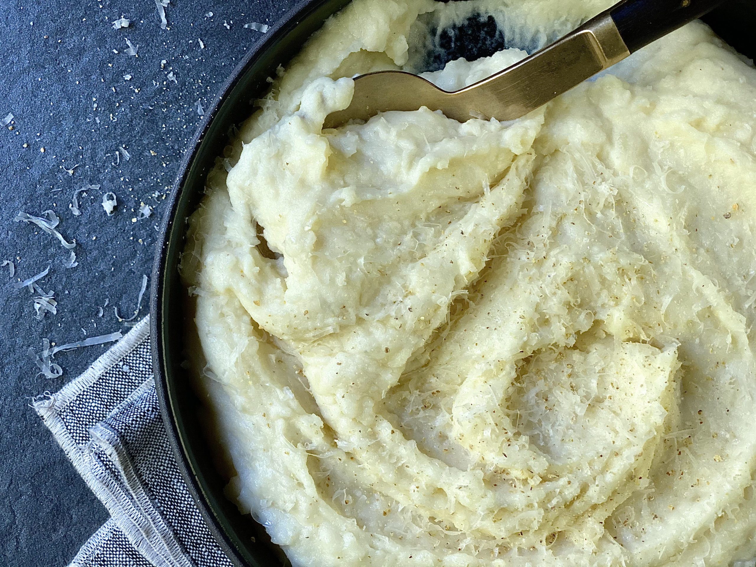 Parmesan-Garlic Mashed Potatoes