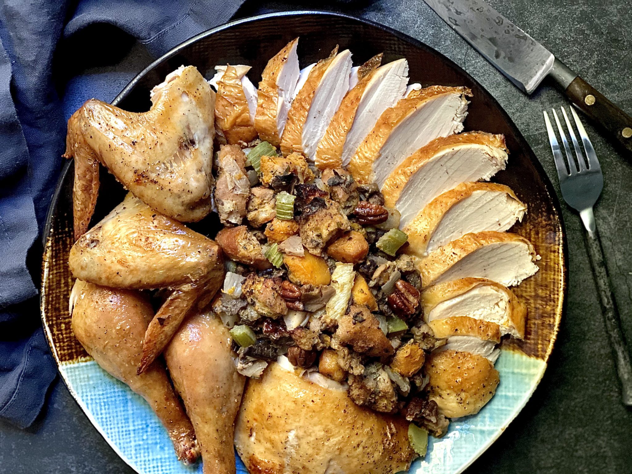 Thanksgiving Turkey with Stuffing Recipe Alton Brown