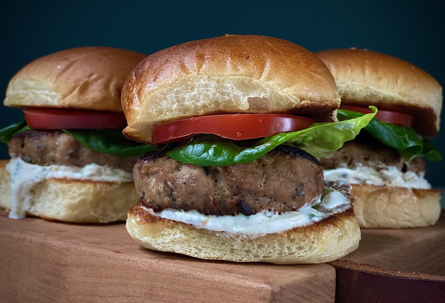 Turkey Sliders With Savory Greek Yogurt Dip - Alton Brown