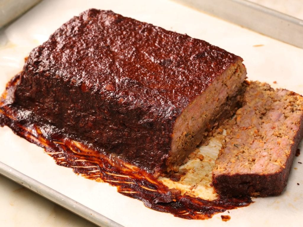 Good Eats Meatloaf Reloaded with Cocoa Glaze