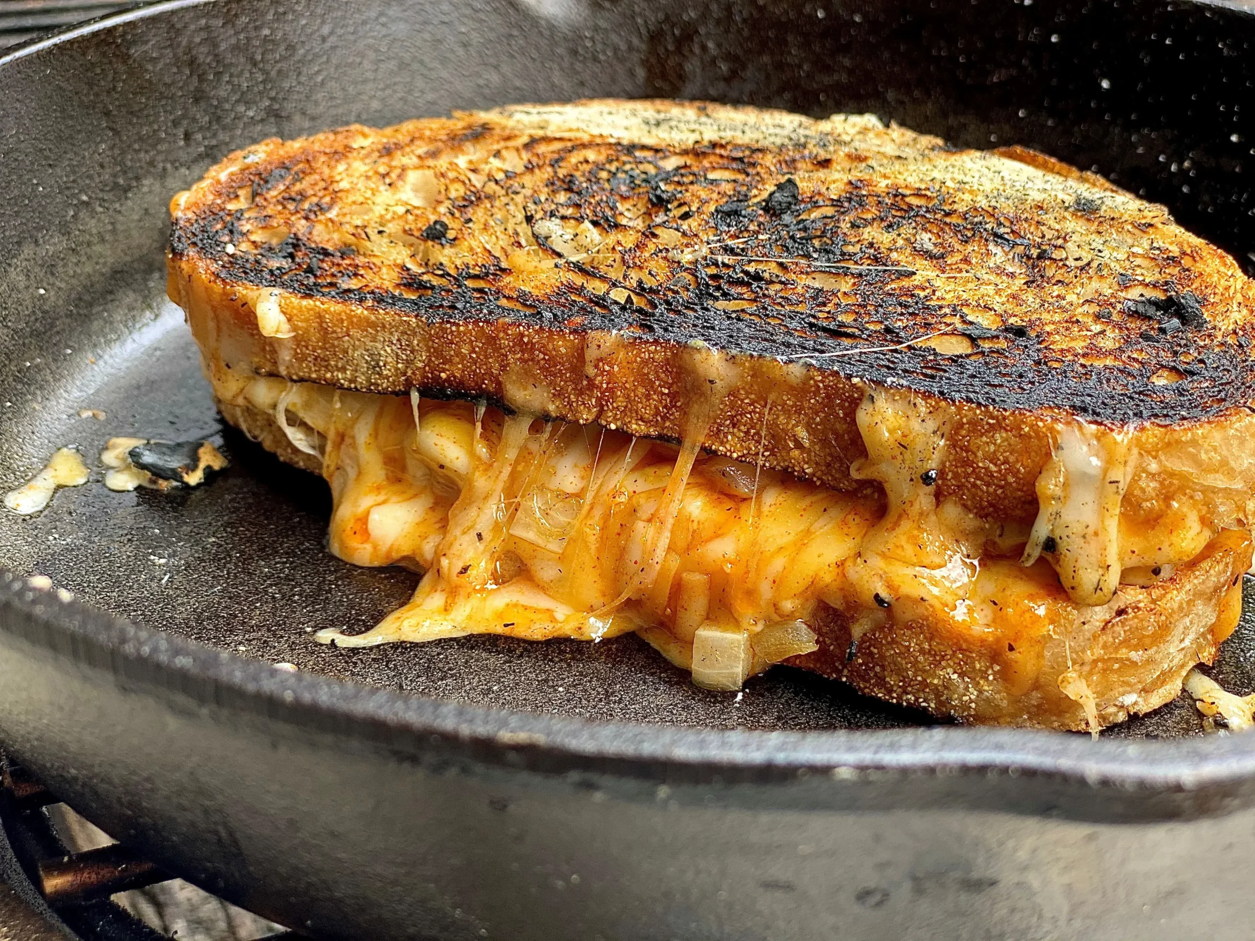 Chimney Grilled Cheese - Alton Brown