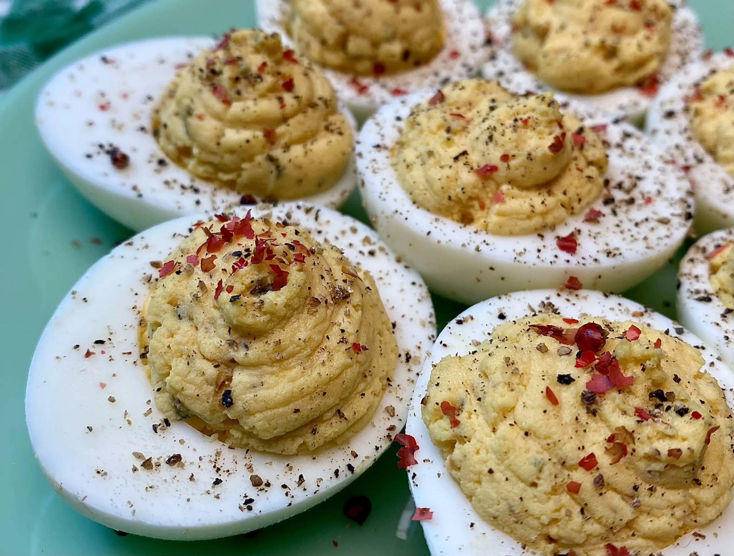 3-Pepper Deviled Eggs
